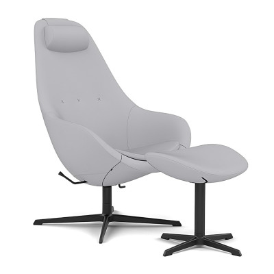 Fotel ergonomiczny z podnóżkiem Kokon jasnoszary, Reflect 614 Varier