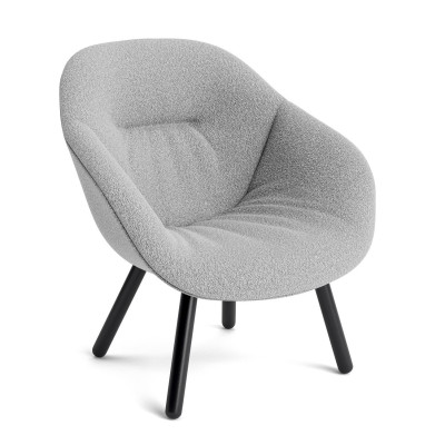 Aal82 Soft Black Oak armchair - Flamiber Gray HAY