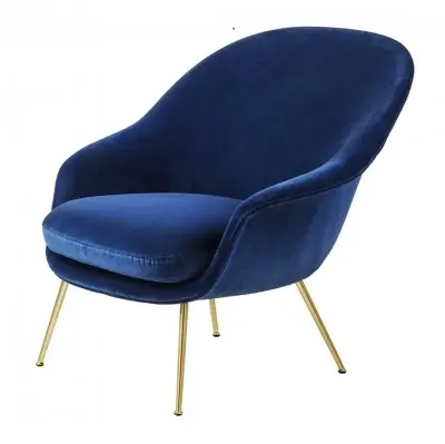 Fotel Bat Velvet Blue Gubi