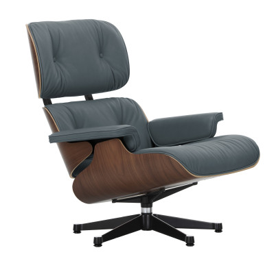 Kožené křeslo Eames Lounge Smoke Blue Vitra