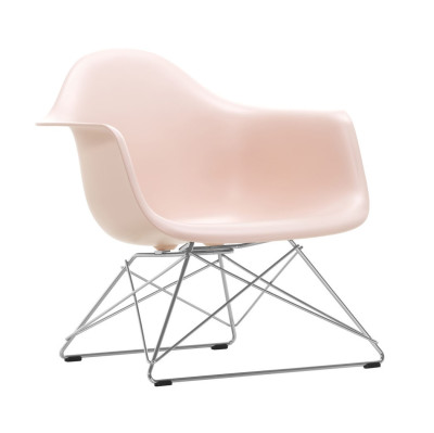 Eames Plastic Armchair LAR pink - chrome base Vitra