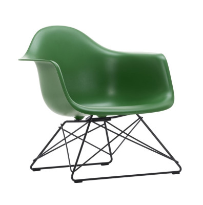 Eames Plastic Armchair LAR green - black base Vitra