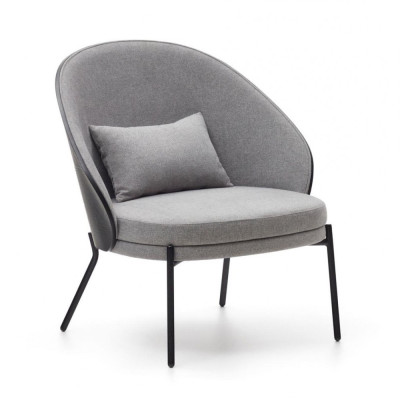 Fotel Eamy jasnoszary kave home