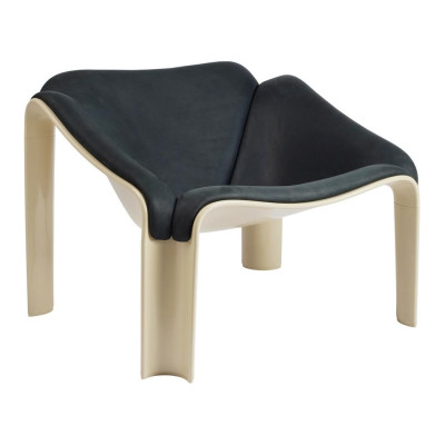 Fotel F300 Dunes Leather Anthrazite Gubi