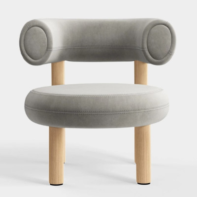 Fotel Fat Natural Wood - Clay Velvet Tom Dixon