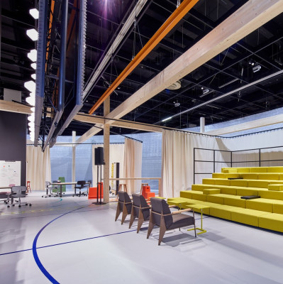 Keprové křeslo Fauteuil de Salon tmavě šedé Vitra