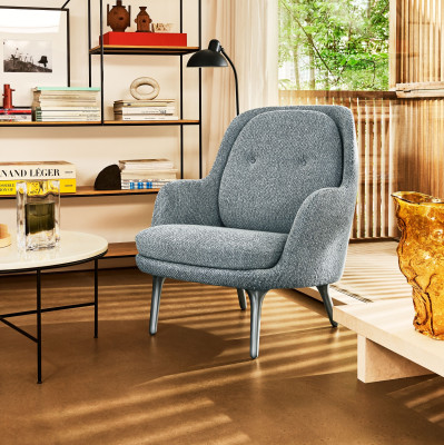 FRI JH4 Safire Light Blue chair Fritz Hansen