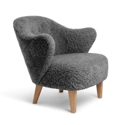 Fotel Ingeborg Antrachite nóżki dąb naturalny By Lassen