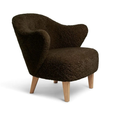 Fotel Ingeborg Espresso nóżki dąb naturalny By Lassen