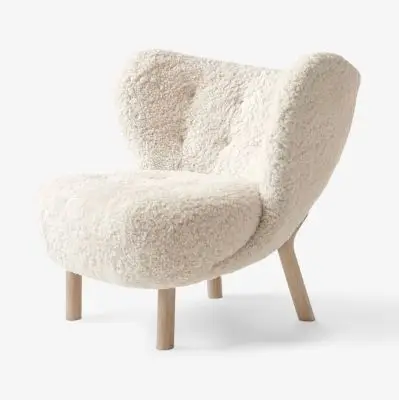 Fotel Little Petra Vb1 Oak-Sheepskin Moonlight Andtradition