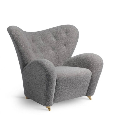 Fotel Tired Man Boucle Sacho 16 nóżki dąb naturalny By Lassen