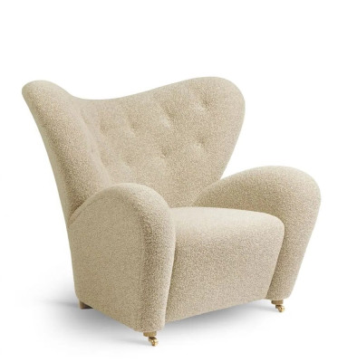 Fotel Tired Man Boucle Sacho 1 nóżki dąb naturalny By Lassen