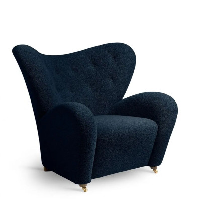 Fotel Tired Man Boucle Sacho 6 nóżki dąb przydymiony By Lassen