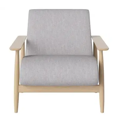 Fotel Visti Baize Light Grey dąb bielony Bolia