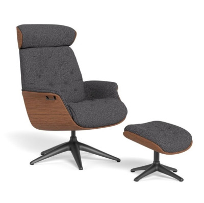 Fotel Wypoczynkowy Volden High Anthracite Grey Z Podn�kiem Flexlux