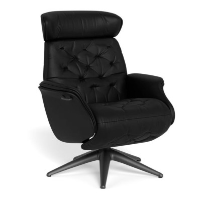Fotel Wypoczynkowy Volden Function High Platin Black Flexlux