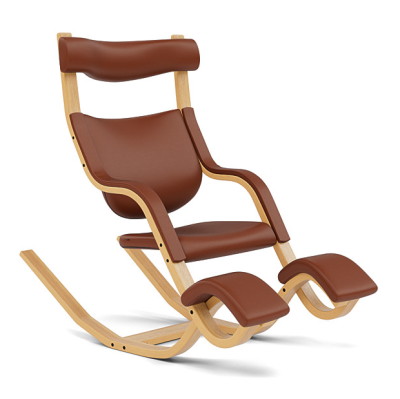 Fotel ergonomiczny Gravity, Noir Cognac jasnobrązowe drewno Varier
