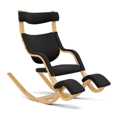 Fotel ergonomiczny Gravity, Re-Wool 198 jasnobrązowe drewno Varier