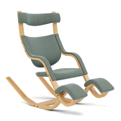 Fotel ergonomiczny Gravity, Re-Wool 868 jasnobrązowe drewno Varier