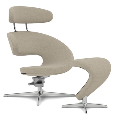 Fotel ergonomiczny Peel z podnóżkiem szary Varier