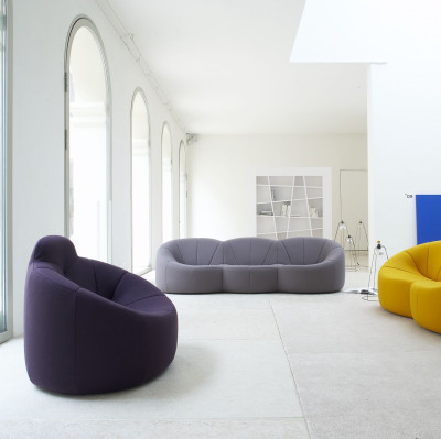 Fotel obrotowy Pumpkin high back Brique Noir Ligne Roset