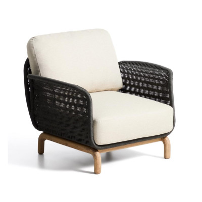 Fotel ogrodowy Alipa ciemnoszary kave home