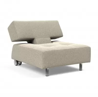 Fotel rozkładany Long Horn boucle beige innovation