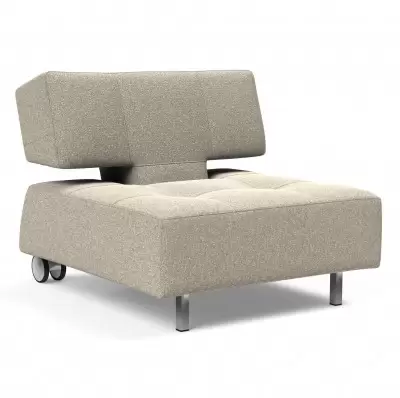 Fotel Rozkładany Long Horn Boucle Beige Innovation