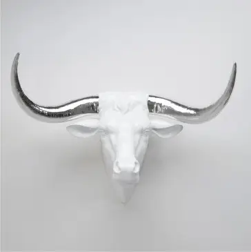 DEKORACJA HEAD SILVER HORN COW KARE DESIGN