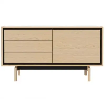 KOMODA FLOOW 136 CM DĄB BIELONY BOLIA