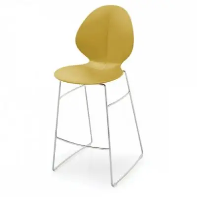 KRZESŁO BAROWE BASIL CS-1354 musztardowe CALLIGARIS