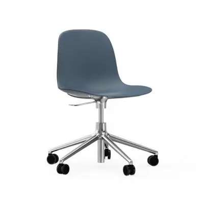 Krzesło Biurowe Form Aluminiowa Podstawa Niebieskie Normann Copenhagen