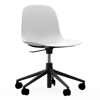Krzesło Biurowe Form Białe Czarna Podstawa Normann Copenhagen
