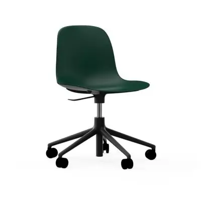 Krzesło Biurowe Form Zielone Czarna Podstawa Normann Copenhagen