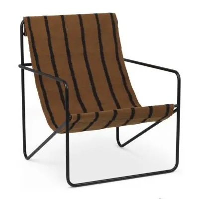 KRZESŁO DESERT stripes Z CZARNĄ RAMĄ FERM LIVING