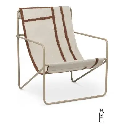KRZESŁO DESERT SHAPE Z BEŻOWĄ RAMĄ FERM LIVING