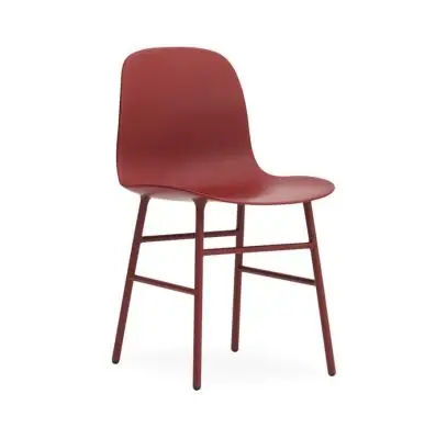 Krzesło Form Metalowa Podstawa Czerwone Normann Copenhagen