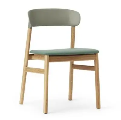 Krzesło Herit Jasny Dąb Tapicerowane Zielone Normann Copenhagen