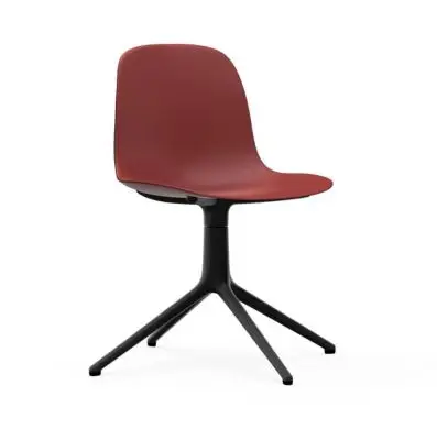 Krzesło Obrotowe Form Czarna Podstawa Czerwone Normann Copenhagen