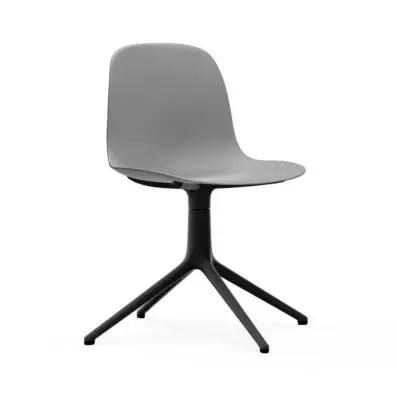 Krzesło Obrotowe Form Czarna Podstawa Szare Normann Copenhagen
