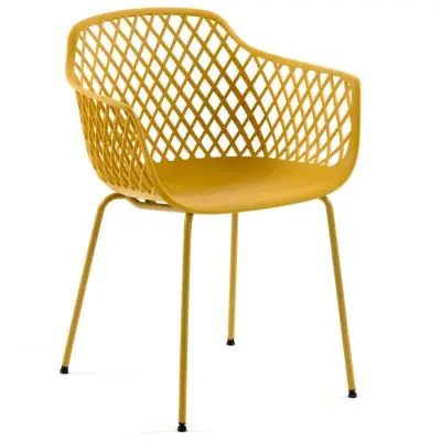 Krzesło ogrodowe Quinn żółte La Forma