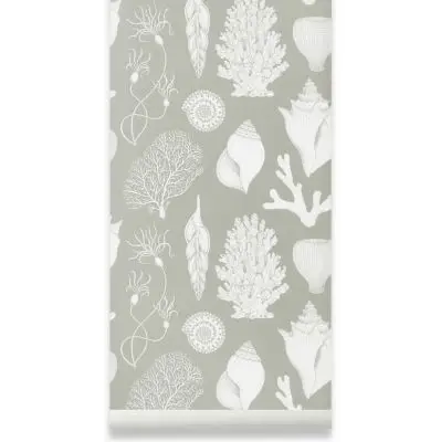 Tapeta Katie Scott shells aqua ferm living