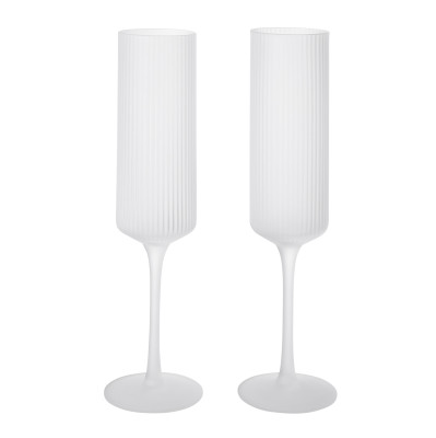 Kieliszki do szampana Ripple Flutes 2 szt. oszronione Ferm Living