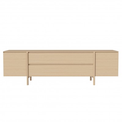 Komoda Daia 240 cm z szufladami d�b bielony Bolia