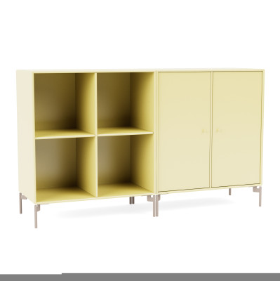 Komoda Pair żółta - beżowe nogi Montana