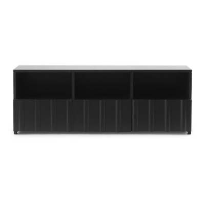 Rib Low hybrid chest of drawers black Normann Copenhagen