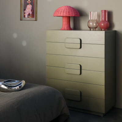 Spacious chest of drawers with drawers green HKliving