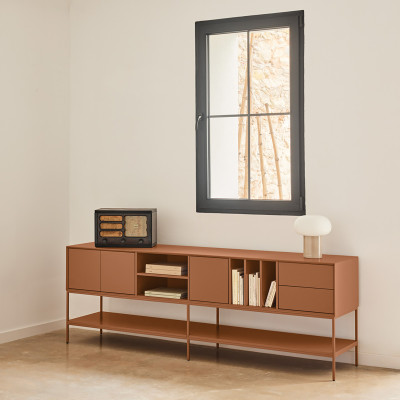 Komoda TV Platt 220 cm ceglasata Teulat