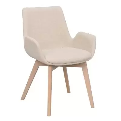 Krzesło Drimsdale beżowe-dąb bielony Rowico