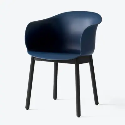 Krzesło Elefy JH30 niebieskie-dąb lakierowany czarny Andtradition